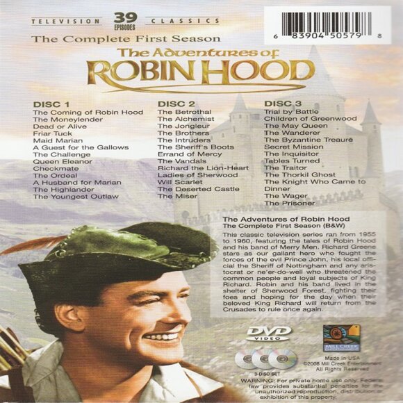 The Adventures Of Robin Hood - The Complete 1st Season - Picture 2 of 2